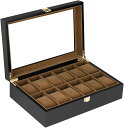 12本時計ケース 木製 高級 腕時計収納ボックス コレクションケース ウォッチボックス 時計ディスプレイ