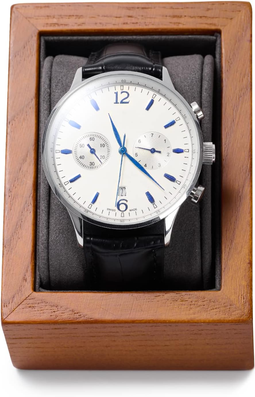 時計スタンド 時計 スタンド1本 時計スタンド 時計ディスプレイスタンド 1本 木製ジュエリースタンド時計を保護するための枕付きの無垢材の時計スタンド時計スタンドプレミアム天然木時計スタンド木製1時計