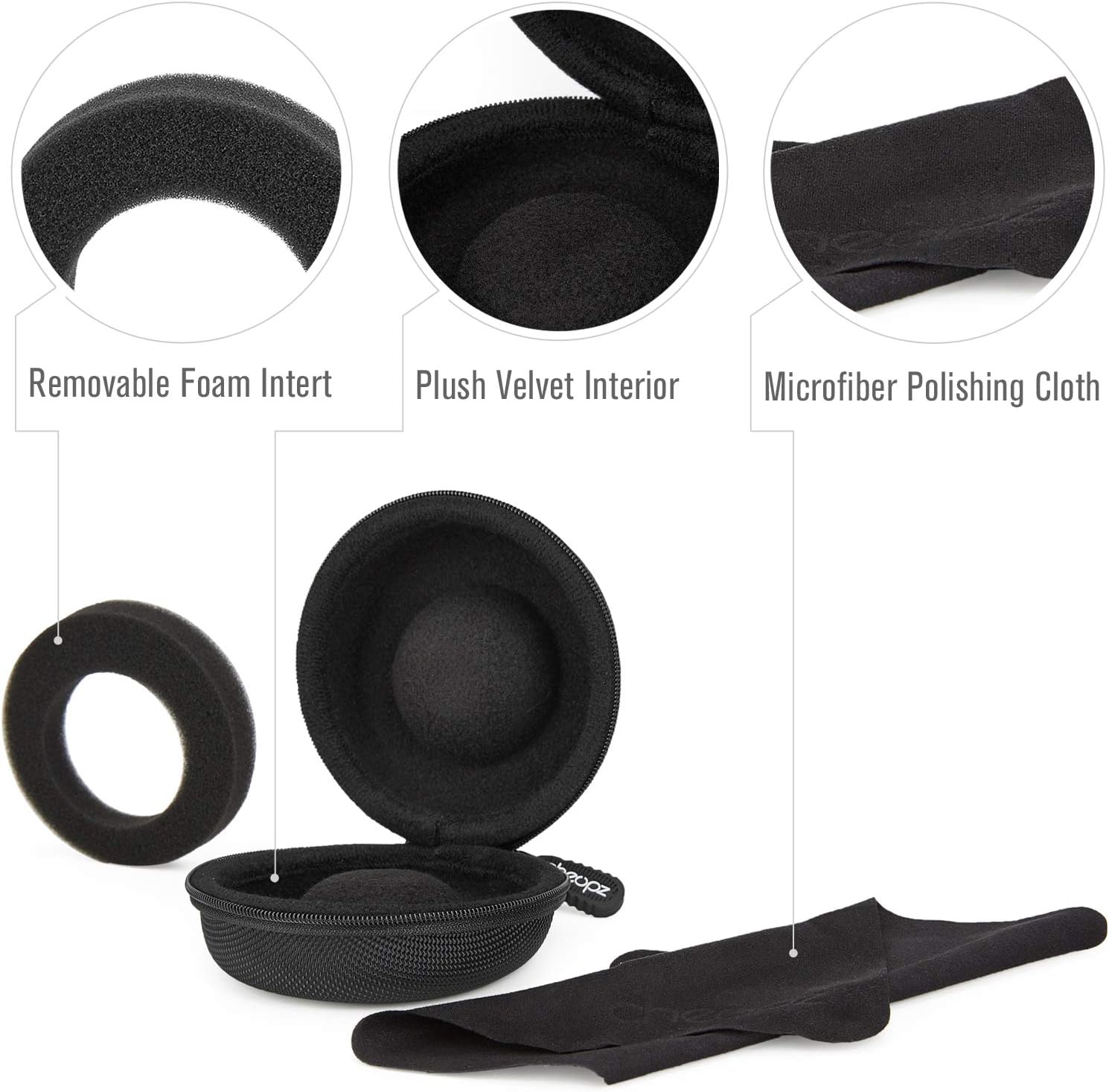 時計ケース 腕時計 ケース シングル 収納 ボックス ウォッチケース スマート時計用 50mmまで ラベル 旅行 出張 持ち運び (ブラック)