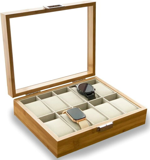 ミライテン 時計ケース 腕時計 ケース 腕時計ケース 時計 腕時計 収納 ウォッチケース 木製腕時計 時計収納ケース 腕時計収納ケース 時計収納 腕時計ホルダー 腕時計 ディスプレイ 腕時計収納ケース