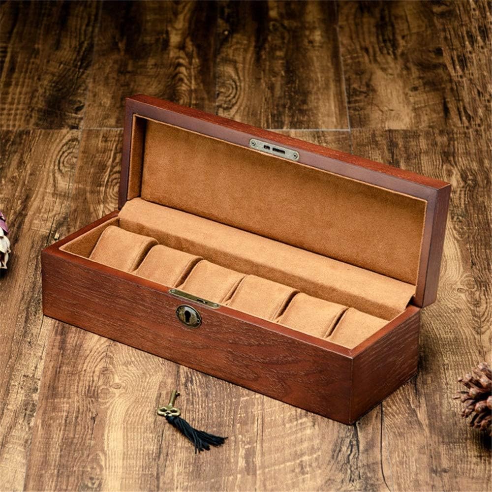 腕時計収納ケース 腕時計収納ボックス 木製ウォッチボックス整理収納ボックス6ビットの表示ストレージボックスメンズギフトグッズ 時計ケース 収納ボックス