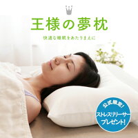 王様の夢枕 （選べる専用カバー） ストレスリリーサー付枕 肩こり 首こり ストレートネック 安眠枕 快眠 横向き 上向き いびき 首 痛み 頭痛 解消グッズ 洗える 肩こり解消 日本製 王様の枕 人気 プレゼント 実用的