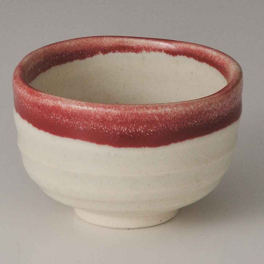 美濃焼 赤　小抹茶　/