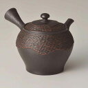 急須 常滑焼 伝統工芸士 益規 黒カット茶注 村田益規作 370cc /名工作品 常滑 陶製茶こし 日本製 陶器 作家もの 木箱