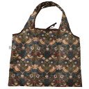 ウイリアムモリス エコバック いちご泥棒 ブラウン Willam Morris 英国雑貨 いちご泥棒 レジ袋有料化 大容量 バッグ レジかごバッグ エコバック いちご泥棒 鳥パターン Strawberry-Thief