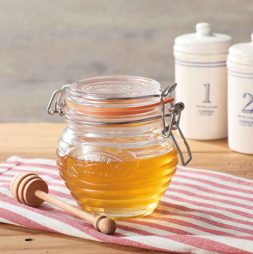 KILNER キルナー ハニーポット＆ディッパーセット　400cc　ハニーディスペンサー はちみつ Kilner Butter ガラス製 保存容器 キャニスター