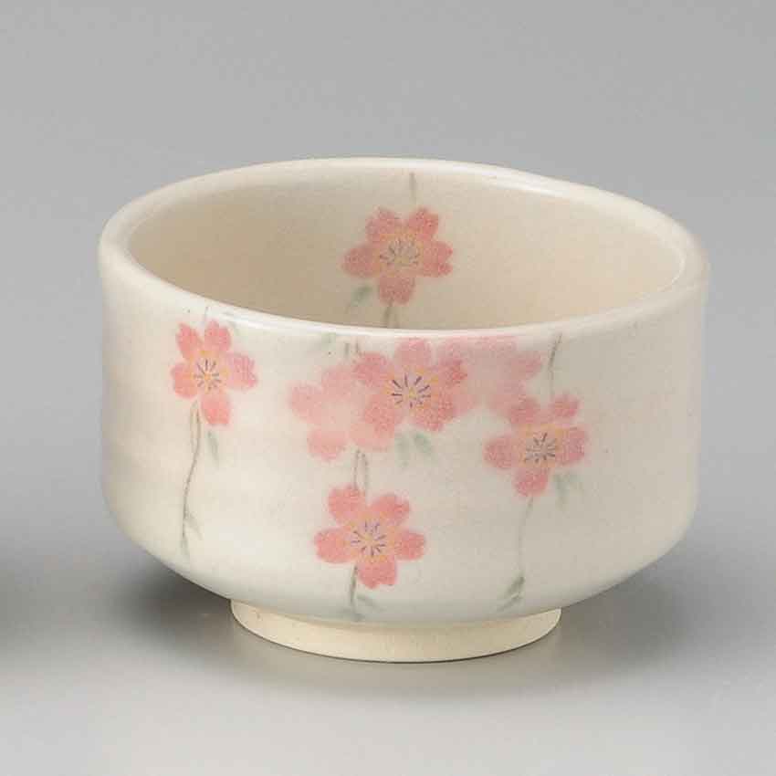 美濃焼丸好作丸好しだれ桜抹茶碗茶道具/抹茶椀/伝統工芸品/抹茶茶碗/学校茶道/学生茶道/大茶会/花