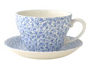 バーレイ 英国食器 Burleigh ブルーフェリシティ ブレックファースト ティーカップ&ソーサー 425ml 花柄/おしゃれ/かわいい/おすすめ/ギフトセッ...