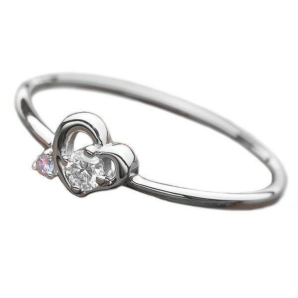 【送料無料】ダイヤモンド リング ダイヤ アイスブルーダイヤ 合計0.06ct 8.5号 プラチナ Pt950 ハートモチーフ 指輪 ダイヤリング 鑑別カード付き おすすめ 人気 安い 激安 格安 おしゃれ 誕生日 プレゼント 引越し 新生活 ホワイトデー