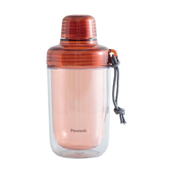 【おすすめ・人気】ピーコック クリアボトル(ダブルウォール)キャップタイプ340ml ブリック 8.8×7.9×17.3cm C6129806|安い 激安 格安