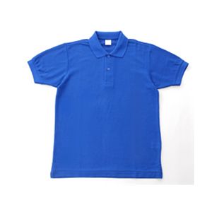 【ポイントアップ中】無地鹿の子ポロシャツ ロイヤルブルー 3L　おすすめ ファッション トップス ポロシャツ 人気 クチコミ 激安 格安 安い