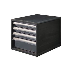 【送料無料】レターケース A4 浅3段・深1段 ブラック おすすめ 人気 安い 激安 格安 おしゃれ 誕生日 プレゼント ギフト 引越し 新生活 ホワイトデー