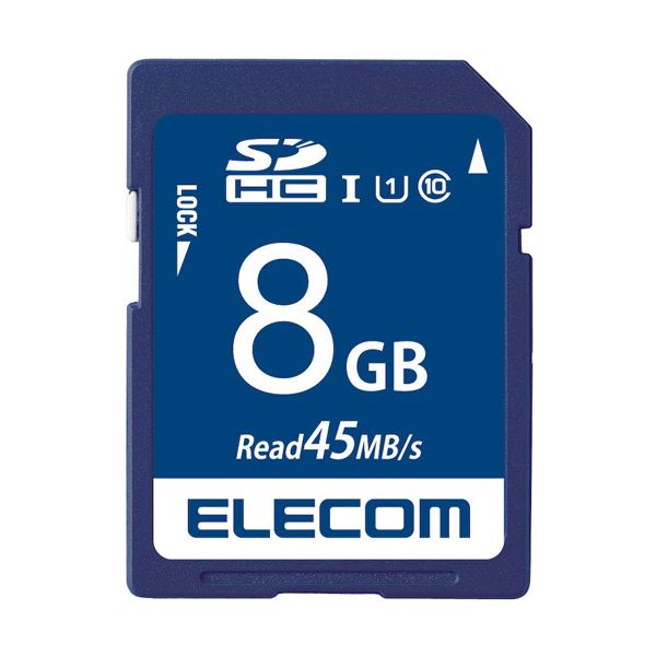 【送料無料】(まとめ) エレコムデータ復旧SDHCカード(UHS-I U1) 8GB MF-FS008GU11R 1枚[×10セット]　おすすめ 人気 安い 激安 格安 おしゃれ 誕生日 プレゼント ギフト 引越し 新生活