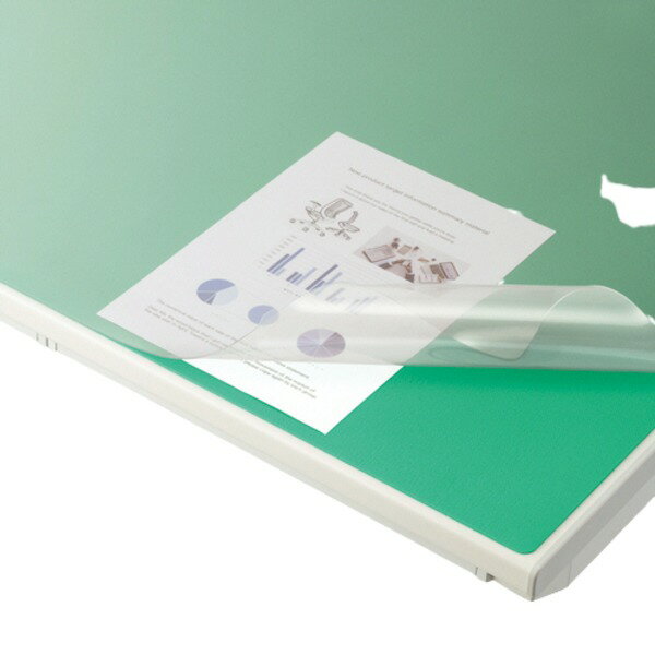 【送料無料】ライオン事務器 バイオマスデスクマット バイオマス配合再生塩ビPBKタイプ ダブル(グリーンマット付) 1190×590×1.2mm No.126-...