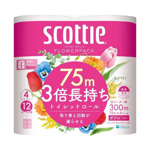 【おすすめ・人気】スコッティ フラワー 3倍長持ち W 4R×12P|安い 激安 格安