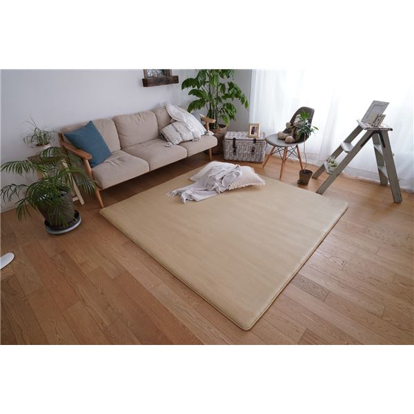 【送料無料】トシシミズ 低反発高反発3層ウレタンフランネルラグ 約幅190×長さ190cm スモークイエローおすすめ 人気 安い 激安 格安 おしゃれ 誕生日 プレゼント ギフト 引越し 新生活 ホワイトデー