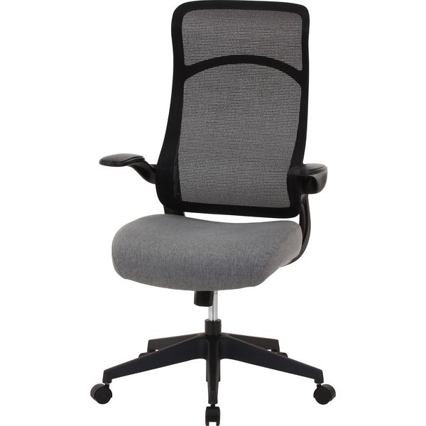 【おすすめ・人気】ハイバックアームアップチェア BK ブラック 組立品【代引不可】|安い 激安 格安