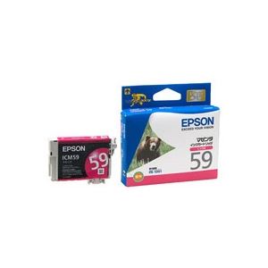 【おすすめ・人気】(業務用5セット) EPSON エプソン インクカートリッジ 純正 【ICM59】 マゼンタ|安い 激安 格安