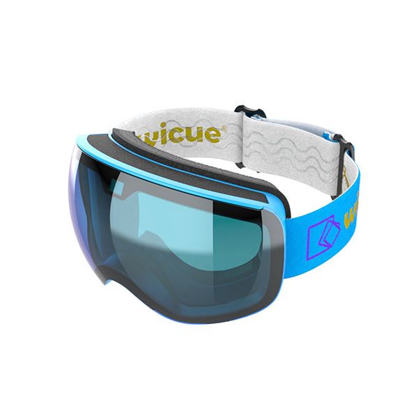 【おすすめ・人気】ウィキューダイレクト WiCUE 0.1秒瞬間調光スキーゴーグル スマート液晶 ブルー VR2101-BL|安い 激安 格安