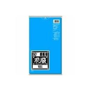 【おすすめ・人気】（まとめ）日本サニパック ポリゴミ袋 N-91 青 90L 10枚【×10セット】|安い 激安 格安