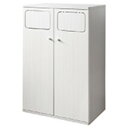 【送料無料】ダストボックス ゴミ箱 幅50cm 45L ホワイト プッシュ扉式 分別 中身が見えない Empro 組立品 キッチン 台所 店舗 ショップ おすすめ 人気 安い 激安 格安 おしゃれ 誕生日 プレゼント ギフト 引越し 新生活(3)
