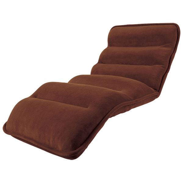 【おすすめ・人気】座椅子 フロアチェア 〔ひじ無ワイド ブラウン〕 リクライニング ハイバック NEW収納簡単低反発もこもこ座椅子|安い 激安 格安