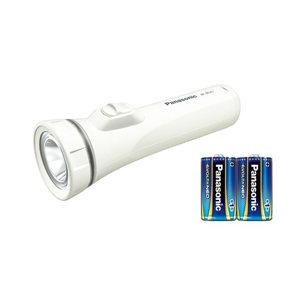 おすすめ・人気の商品■商品内容Panasonic LED懐中電灯 BF-BG41M-W■商品スペックLED＋エボルタNEOで132時間連続使用可能。●照度：約540lx●明るさ：約30lm●使用電球：ワイドパワー白色LED1個●防塵防滴規格：IPX7●外寸：幅195×奥66×高66mm●質量[g]：(電池含)約400●使用電池：単1形乾電池×2本(充電池使用不可)●電池持続時間：連続約132時間(乾電池エボルタNEO使用)■送料・配送についての注意事項●本商品の出荷目安は【3 - 6営業日　※土日・祝除く】となります。●お取り寄せ商品のため、稀にご注文入れ違い等により欠品・遅延となる場合がございます。●本商品は仕入元より配送となるため、沖縄・離島への配送はできません。