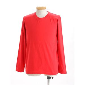 【おすすめ・人気】長袖 Tシャツ XL レッド ユニセックス 綿100% 吸水性 柔らかい ロンT 長袖Tシャツ ロンティ ロングスリーブ|安い 激安 格安
