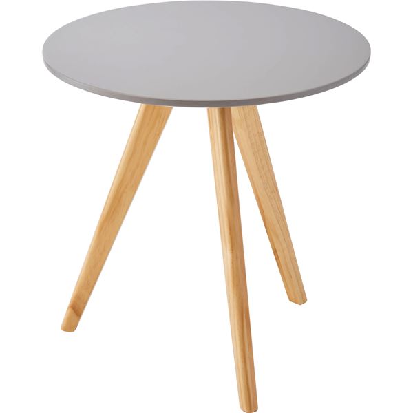 【おすすめ・人気】ラウンドサイドテーブル 約幅50cm グレー 組立式|安い 激安 格安