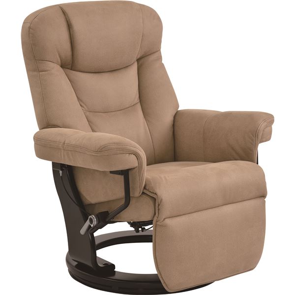 【おすすめ・人気】パーソナルチェア リクライニングチェア 幅80cm オットマン一体型 オットマン付き 肘付き ファブリック 360度回転 無段階リクライニング 1人用 ベージュ BE 組立品【代引不可】|安い 激安 格安