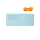 【送料無料】TANOSEE 窓付封筒 ワンタッチテープ付 長3 80g/m2 ブルー 業務用パック 1箱(1000枚) おすすめ 人気 安い 激安 格安 おしゃ...