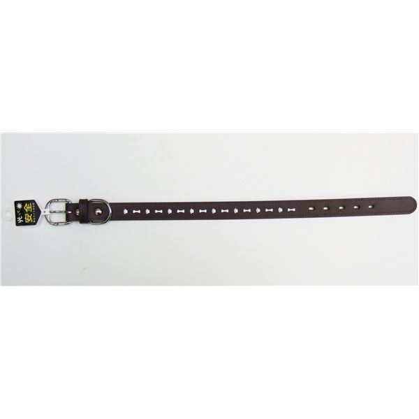 【おすすめ・人気】 リフレクトレザーカラー #24 ブラウン 犬具／首輪 リフレクトレザーカラー #24 ブラウン 犬具／首輪|安い 激安 格安