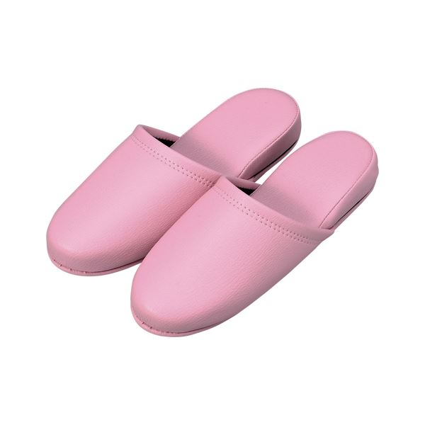 【送料無料】オーミケンシ 抗菌レザー調スリッパ 10足組 36054 ピンク 10足　おすすめ 人気 安い 激安 ..