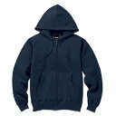 【おすすめ・人気】12.5ozヘビーウェイト裏起毛フルジップパーカー 2221 ネイビー XLサイズ|安い 激安 格安(4)