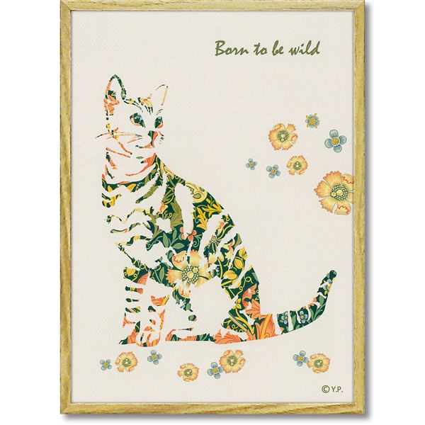 【おすすめ・人気】ユーパワー アニマルシルエットアートフレーム Sサイズ 「キャット」|安い 激安 格安(3)