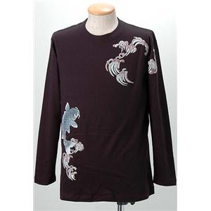 【おすすめ・人気】語れる立体和柄ロングTシャツ S-1300／登鯉 M(NP)|安い 激安 格安
