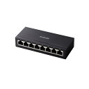 【送料無料】エレコム Giga対応スイッチングハブ/8ポート/金属筺体/電源外付けモデル/ブラック EHC-G08MA-B おすすめ 人気 安い 激安 格安 お...