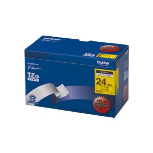【送料無料】ブラザー BROTHER ピータッチ TZeテープ ラミネートテープ 24mm 黄/黒文字 業務用パック TZE-651V 1パック(5個) おすす...