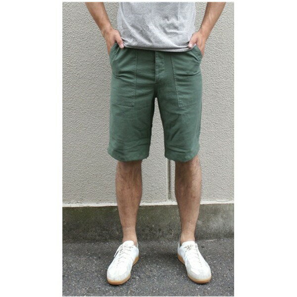 【送料無料】アメリカ軍 ファティーグパンツ ショート丈[ 32インチ／ウエスト80cm ] 初期型 ワンウォッシュ オリーブ[ レプリカ ] おすすめ 人気 安い 激安 格安 おしゃれ 誕生日 プレゼント ギフト 引越し 新生活 ホワイトデー