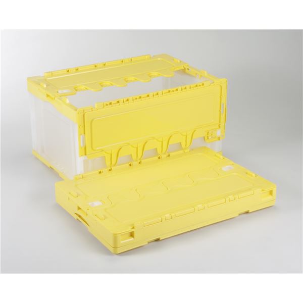 【送料無料】フタ付き折りたたみコンテナ/オリコン[75L/イエロー透明] CF-S76NR 岐阜プラスチック工業 おすすめ 人気 安い 激安 格安 おしゃれ 誕生日 プレゼント ギフト 引越し 新生活 ホワイトデー