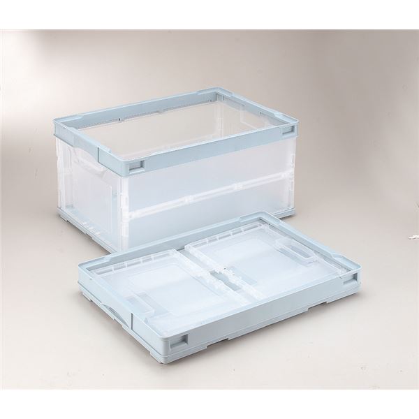 【送料無料】[20個セット] 折りたたみコンテナ/オリコン[43L/ライトブルー透明・フタなし] CB-S41NRL 岐阜プラスチック工業 おすすめ 人気 安い 激安 格安 おしゃれ 誕生日 プレゼント ギフト 引越し 新生活 ホワイトデー