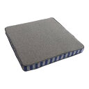 【おすすめ・人気】シートクッション 座布団 / ブルー / 40×40cm 正方形 ストライプ柄 低反発ウレタンフォーム 『ニットストライプ』 九装|安い 激安 格安(3)