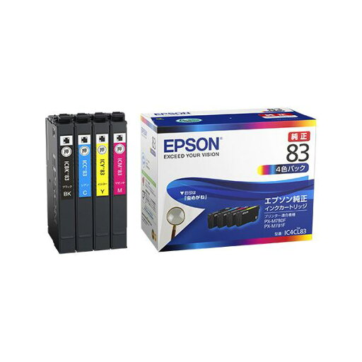 【おすすめ・人気】【純正品】EPSON エプソン インクパック【IC4CL83 4色】|安い 激安 格安 【おすすめ・人気】【純正品】EPSON エプソン インクパック【IC4CL83 4色】|安い 激安 格安