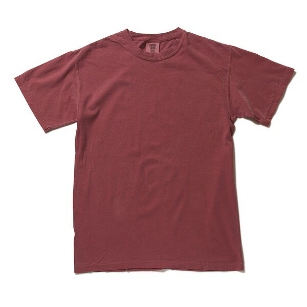 【おすすめ・人気】Tシャツ M クリムゾン 綿100％ 50回 ウォッシュ加工 ガーメント後染め 6.2オンス ヘビーウェイト 半袖 ティーシャツ|安い 激安 格安(4)