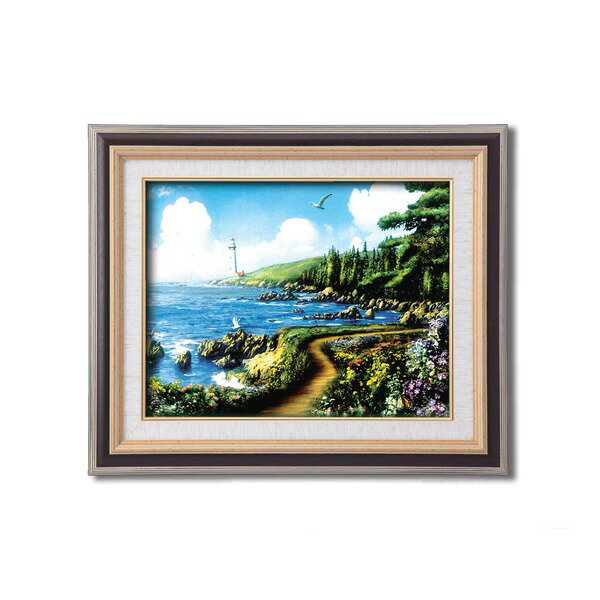 【おすすめ・人気】絵画額縁 紘黒フレームセット F6号 アラン・ギアナ 「運命の岬」 壁掛けひも付き 化粧箱入り 額縁 額 フレーム|安い 激安 格安