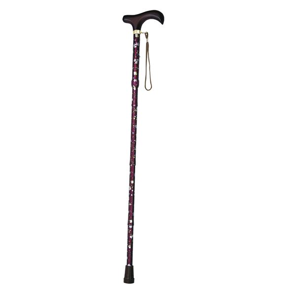 【おすすめ・人気】島製作所 ステッキ(折りたたみ) 折りたたみコンパクトステッキF (2)花柄R 55-F5|安..