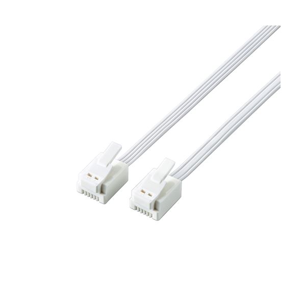 【送料無料】(まとめ) エレコム ツメ折れ防止モジュラーケーブル MJ-T3WH[×10セット]　おすすめ 人気 ..