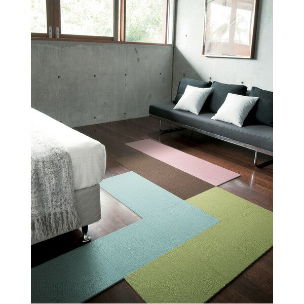 【おすすめ・人気】ホームタイルカーペット 【R-1006 50cm×50cm ライトブラウン 10枚入】 日本製 防滑 防音 防炎 スミノエ 『リップル』【代引不可】|安い 激安 格安