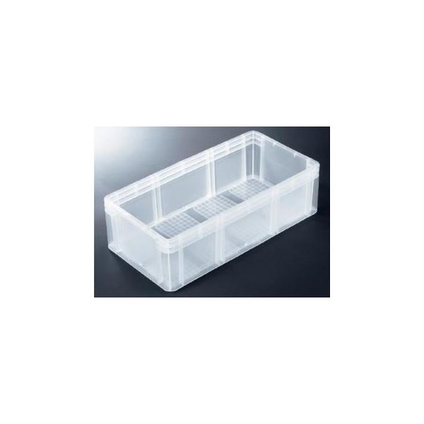 【送料無料】TP規格コンテナボックス[本体・蓋セット/TP-362B 穴無し・蓋ロックなし] 透明 相互モジュ..