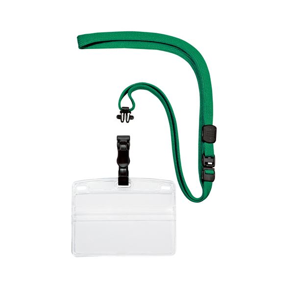 【おすすめ・人気】オープン工業 吊り下げ名札 脱着式 ヨコ名刺 10枚 緑 NL-5-GN|安い 激安 格安